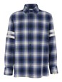Golden goose Multicolor Shirt with Check Motif and Stripes on the Sleeves in Cotton Man