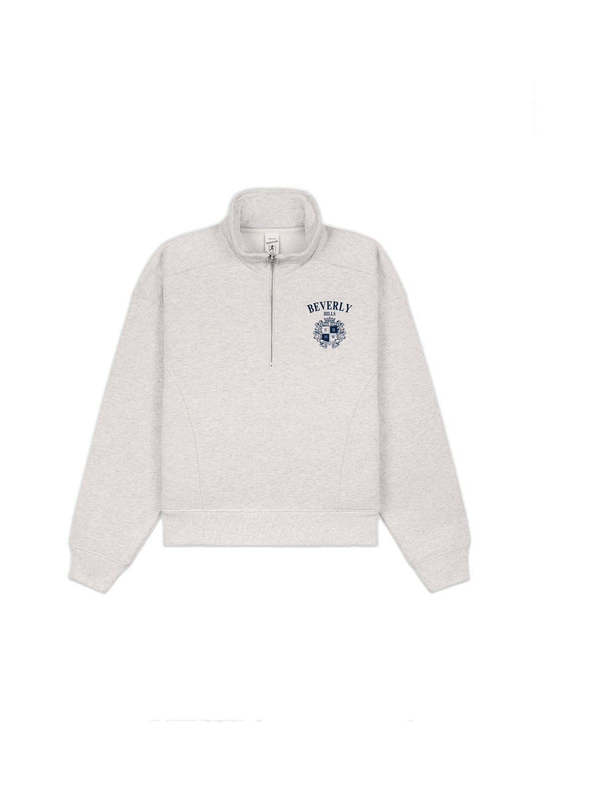 BH Crest Quarter Zip - Heather Gray/Navy