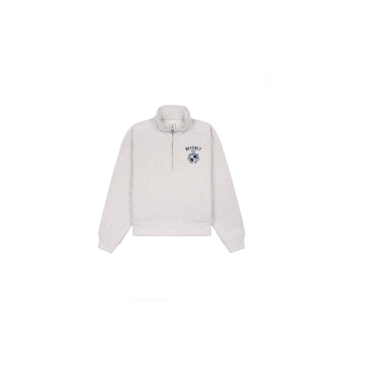 BH Crest Quarter Zip - Heather Gray/Navy