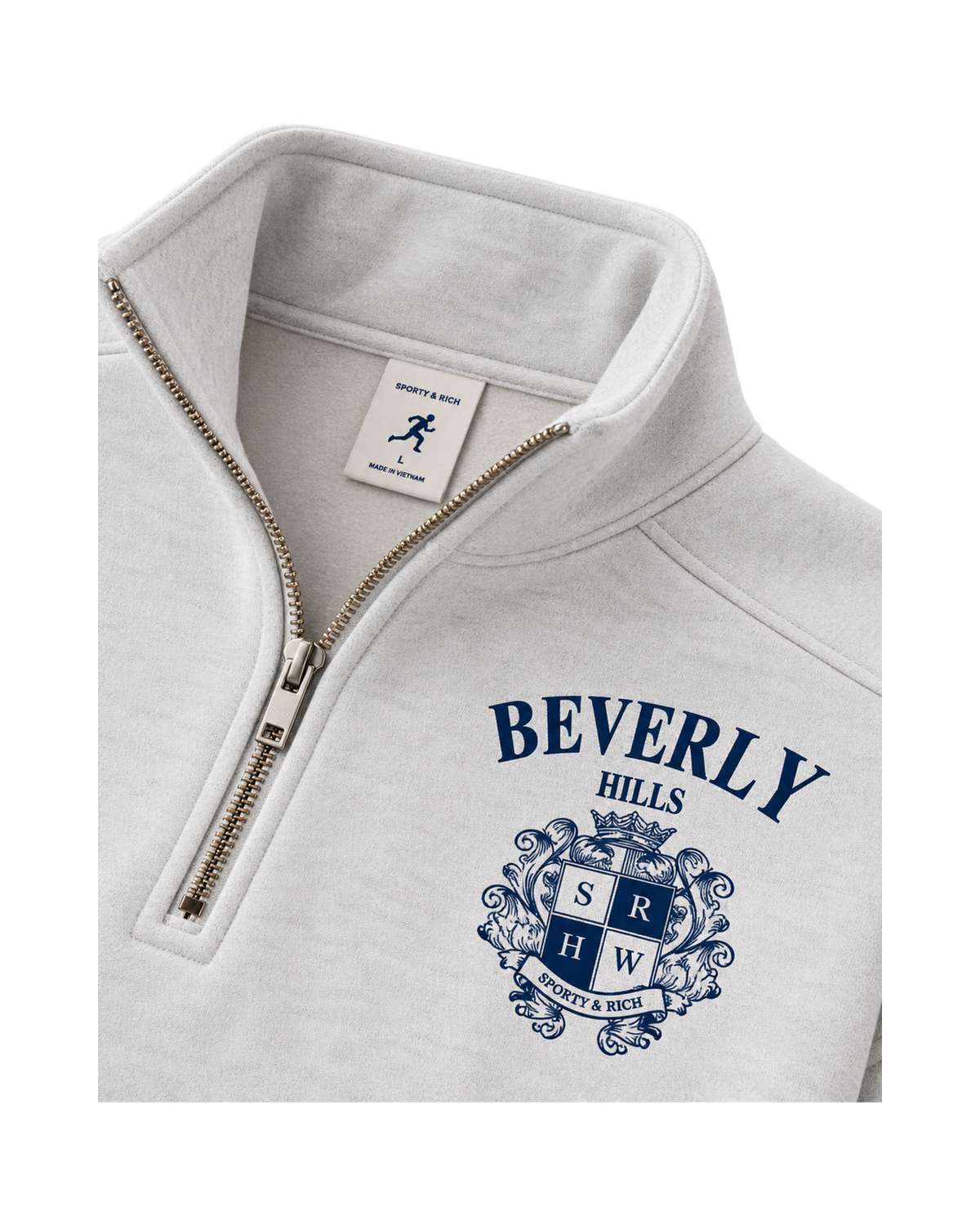 BH Crest Quarter Zip - Heather Gray/Navy