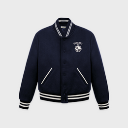 BH Crest Wool Varsity Jacket - Navy/White