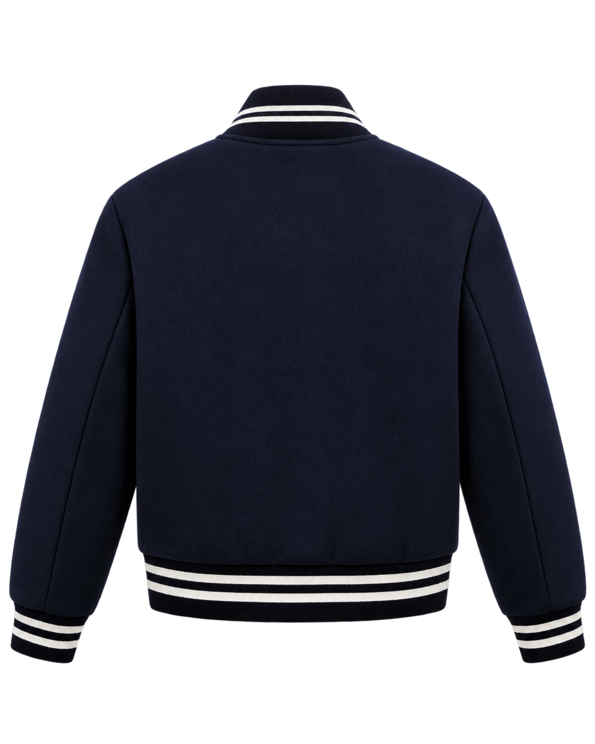 BH Crest Wool Varsity Jacket - Navy/White