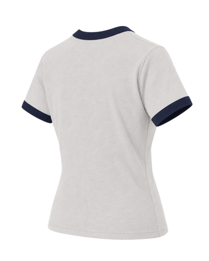 BH Riding Club Ringer Tee - Heather Gray/Dark Navy