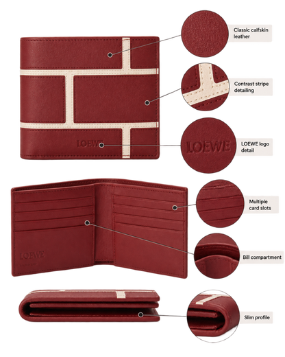 Bifold wallet in classic calfskin