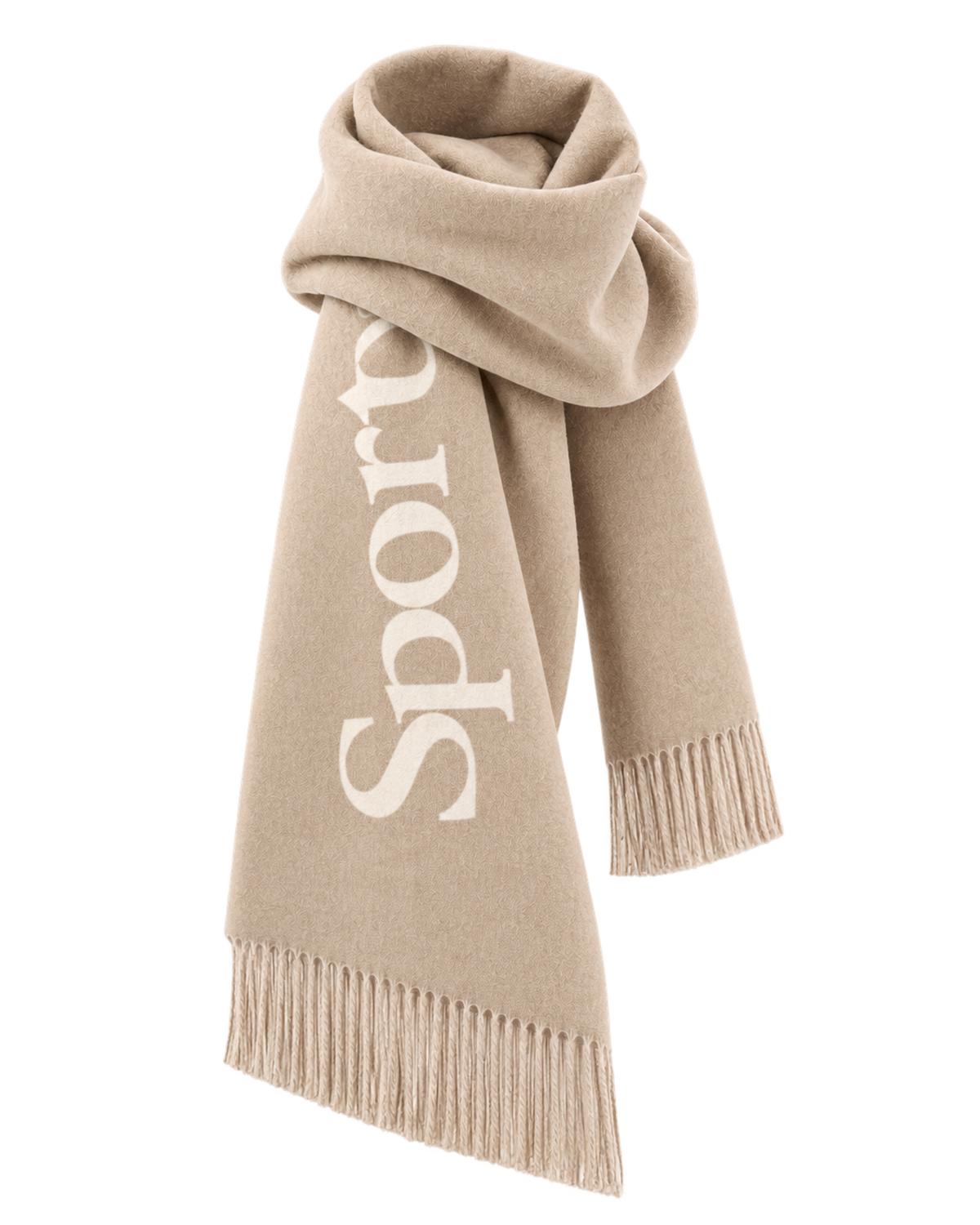 Big Serif Scarf - Ecru