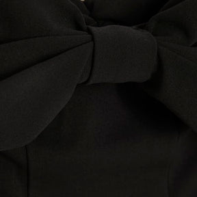 Black 3D Bow Bardot Top