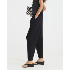 Black Barrel Leg Trousers