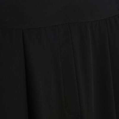 Black Barrel Leg Trousers