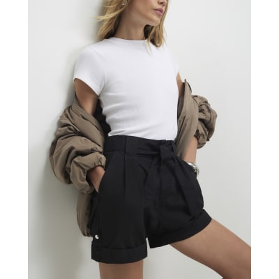 Black Belt Detail Shorts