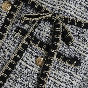 Black Belted Boucle Jacket