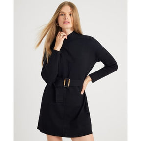 Black Belted Jumper Dress