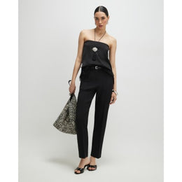 Black Belted Slim Fit Trousers