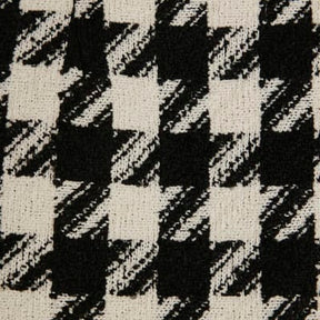 Black Boucle Dogtooth Boucle Mini Skirt