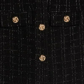 Black Boucle Sleeveless Waistcoat