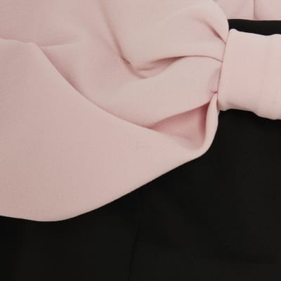 Black Bow Bardot Jumpsuit