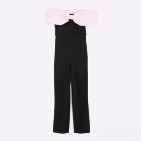 Black Bow Bardot Jumpsuit