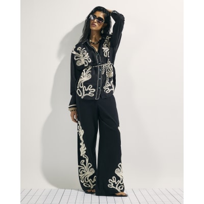 Black Broderie Shirt