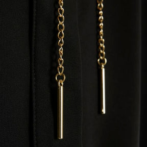 Black Chain Detail Mini Skater Dress