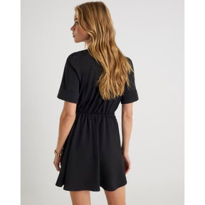 Black Chain Detail Mini Skater Dress