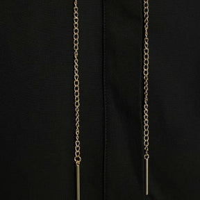 Black Chain Detail Shell Top