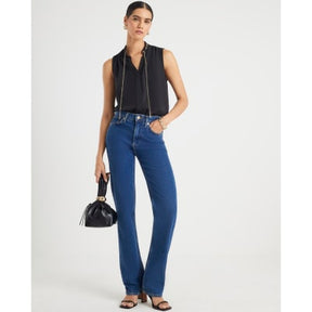 Black Chain Detail Shell Top