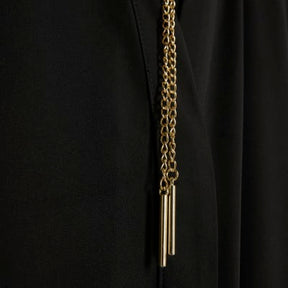 Black Chain Detail Wide Leg Jumpsuit