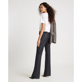 Black Coated Pocket Relaxed Flare Jeans