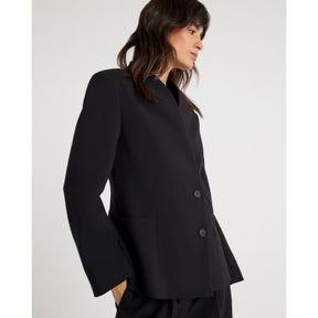 Black Collarless Blazer