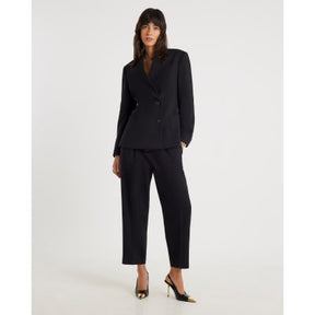 Black Collarless Blazer