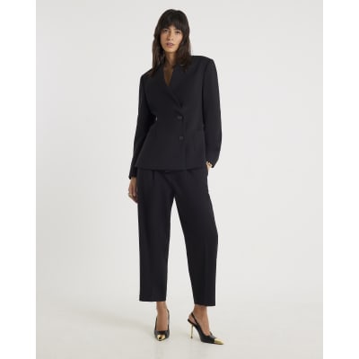 Black Collarless Blazer