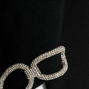 Black Diamante Chain Detail Cropped Top