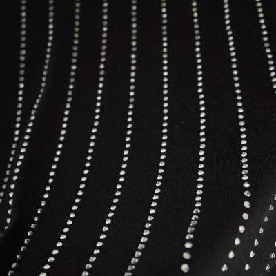 Black Diamante Embellished T-Shirt