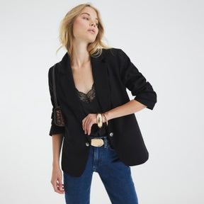 Black Edge To Edge Blazer