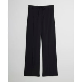 Black Elasticated Wide Leg Smart Joggers