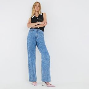 Black Embellished Collar Sleeveless Knit Top