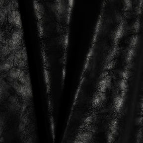 Black Faux Leather Batwing Top