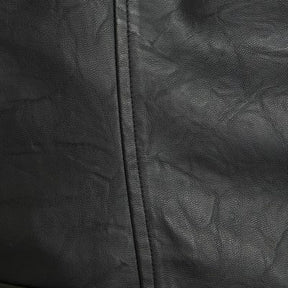 Black Faux Leather Biker Jacket