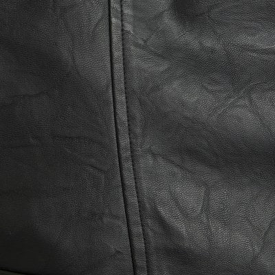 Black Faux Leather Biker Jacket