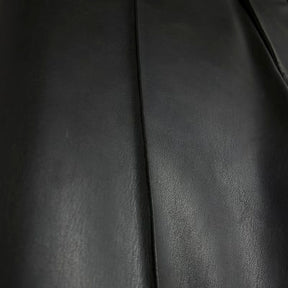 Black Faux Leather Cropped Trousers