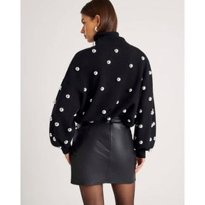 Black Faux Leather Ruched Side Mini Skirt