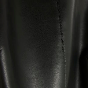 Black Faux Leather Sleeveless Top