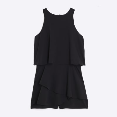 Black Frill Layered Playsuit