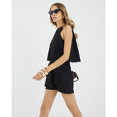 Black Frill Layered Playsuit