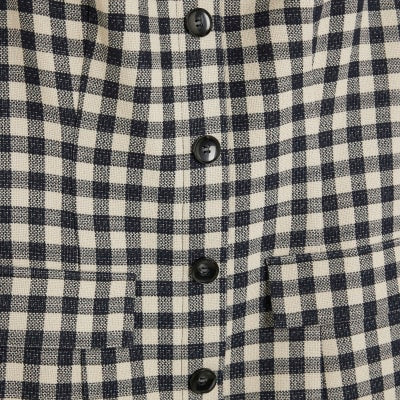 Black Gingham Shift Mini Dress