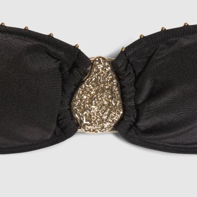 Black Hardwear Bandeau Bikini Top