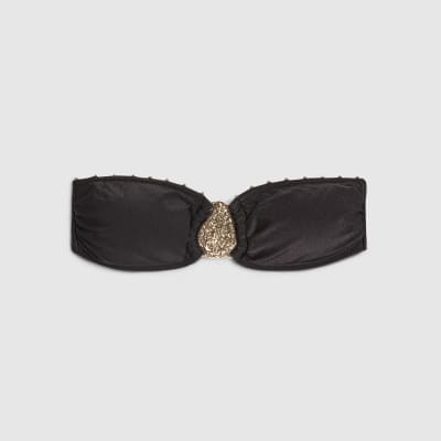 Black Hardwear Bandeau Bikini Top