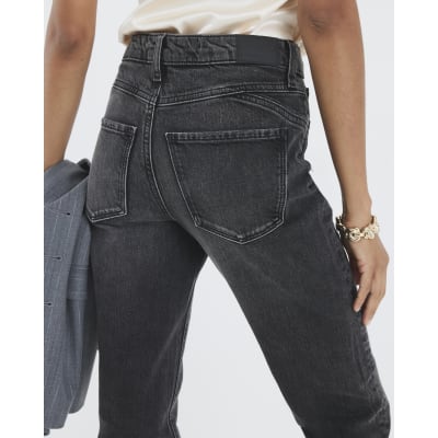 Black High Rise Mom Jeans