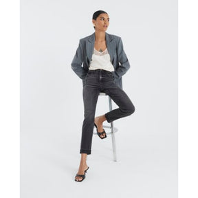 Black High Rise Mom Jeans