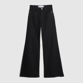 Black High Rise Palazzo Jeans