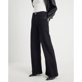 Black High Rise Palazzo Jeans